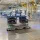 Autonomous robot part delivery system in LDV factory