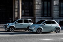 2020 Fiat 500 and Panda hybrids side