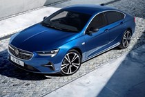2020 Vauxhall Insignia, front three-quarter view, from above