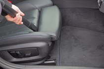 Vacuuming leather BMW seat