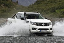 Nissan Navara Off-Roader AT32 2020 - splashing through water, white