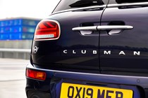 Blue 2019 MINI Clubman Union rear end styling