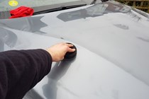 Bilt Hamber Double Speed Wax applied to bonnet of Volvo