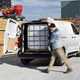 Citroen e-Dispatch electric van - rear view, white, rear doors open, payload, 2020