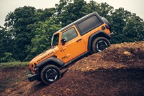 Jeep Wrangler descending a hill