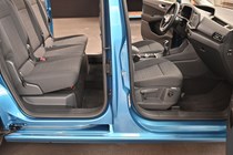 VW Caddy Life, 2020-2021, side view of front and middle seats