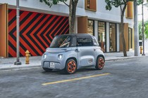 Citroen Ami electric car - 2020, driving in the city