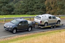 Van and pickup speed limits while towing - Isuzu D-Max towing trailer, 2021