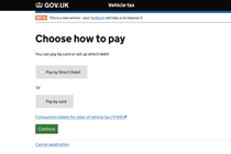 Choose how to pay for your cat tax