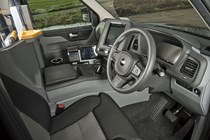 TX eCity taxi driven to preview LEVC van - cab interior