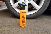 McLaren Red Wheel Cleaner stood up