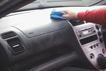 Cleaning car dashboard