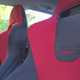 Red Recaro seats in a Honda Civic Type R