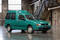 VW Caddy 2 - passenger versions, green, front view