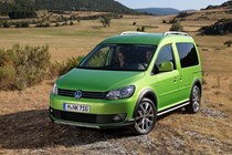 VW Caddy 3 - Cross Caddy, green, front view, off-road
