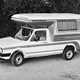 VW Caddy 1 - with camper back, black and white
