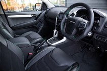 Isuzu D-Max XTR Colour Edition - cab interior with D-shaped steering wheel, 2020