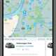Car sharing app on an iPhone
