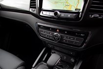 SsangYong Musso Rhino dashboard trim and dual-zone climate control