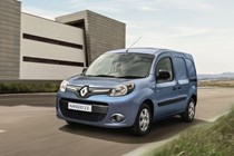 Renault Kangoo ZE Business+ electric van - blue, driving, factory, 2020