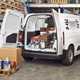 Peugeot Overload Indicator - Tradesman Challenge, rear view of loaded van