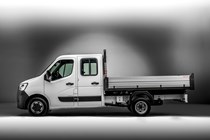Renault Master ZE 2020 - double-cab tipper, side view, white