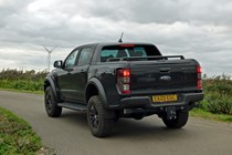 Ford Ranger Raptor long-term test review 2020 - rear view, black, country road