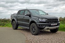 Ford Ranger Raptor long-term test review 2020 - front view, black, gravel