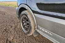 Ford Transit Trail - how does it compare with the Ranger Raptor? Logo, bodycladding and alloy wheel