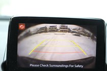 A rear view camera on a car
