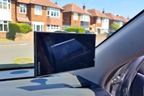 Garmin DriveSmart 66 mounted on car windscreen