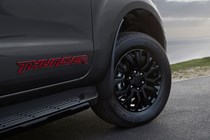 Ford Ranger Thunder review, 2020, side badges, 18-inch black alloy wheels