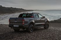 Ford Ranger Thunder review, 2020, rear view, beach