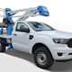 Ford Ranger chassis cab, 2021, rear view, cherry picker render