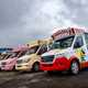 Whitby Morrison Mercedes-Benz Sprinter ice cream vans - row of finished vans