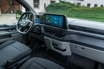 The Ford Transit Custom PHEV's cabin is practical and packed with tech.