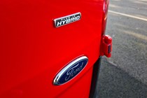 Best hybrid van UK 2021 - Ford Transit Custom PHEV vs LEVC VN5 comparison test, 2020, PHEV rear badge