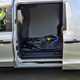 Best hybrid van UK 2021 - Ford Transit Custom PHEV vs LEVC VN5 comparison test, 2020 - VN5 load area, side door, boot bag
