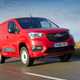 Vauxhall Combo Cargo 4x4 review - red, front view, driving on road