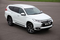 Mitsubishi is leaving the UK vehicle market - white Shogun Sport Commercial
