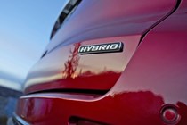 Red 2021 Ford S-Max Hybrid front tailgate badge