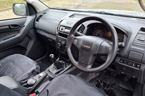 Isuzu D-Max Tipper review, 2021, cab interior, rain