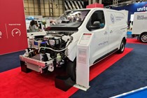 Vauxhall Vivaro-e hydrogen cutaway technology demonstrator at the 2021 CV Show