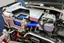 Vauxhall Vivaro-e hydrogen cutaway technology demonstrator at the 2021 CV Show, fuel cell