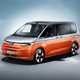 2021 VW Multivan - high front view, silver and orange