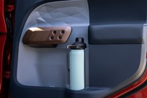 Ford Maverick pickup truck, door bins with bottle holder
