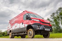 Iveco Daily 4x4 All-Road panel van, front view, red