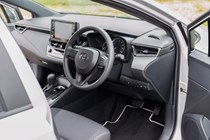 Toyota Corolla Commercial Hybrid van, cab interior, dashboard, steering wheel