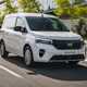 Nissan Townstar small van - electric, front view, driving, white