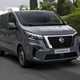 Nissan Primastar is the new name for the Nissan NV300, front view, grey, driving